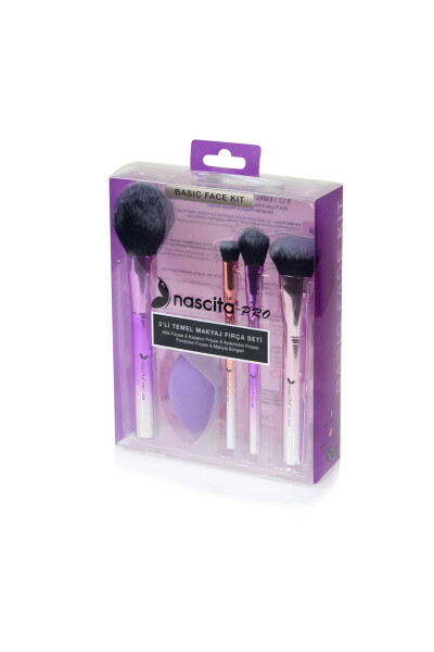 5 Piece Essential Makeup Brush Set - 4