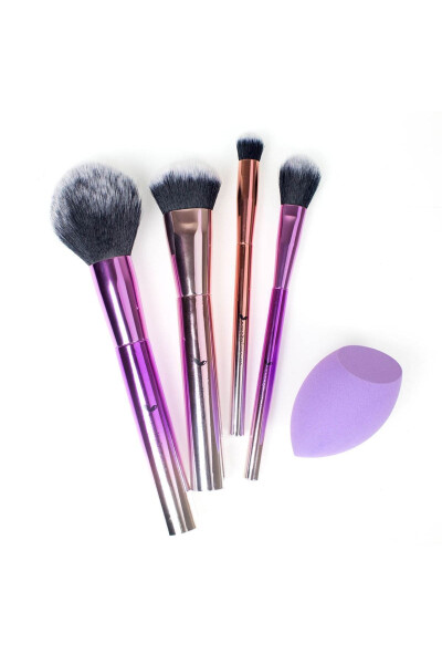 5 Piece Essential Makeup Brush Set - 5