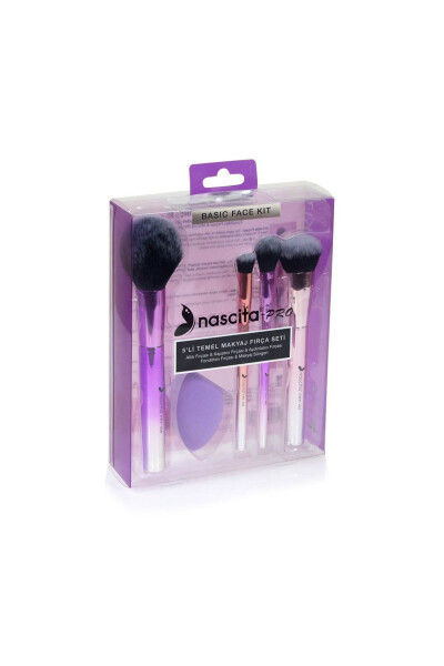 5 Piece Essential Makeup Brush Set - 6