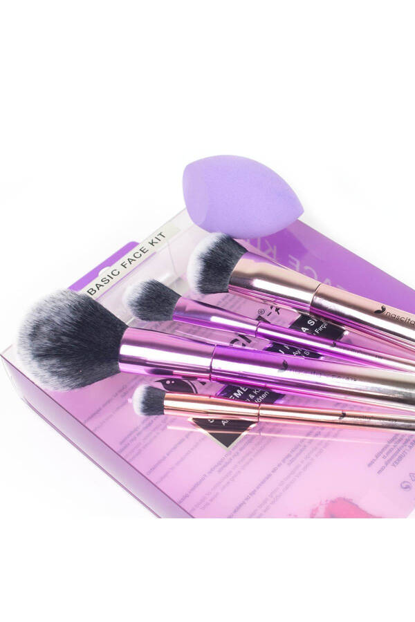 5 Piece Essential Makeup Brush Set - 2