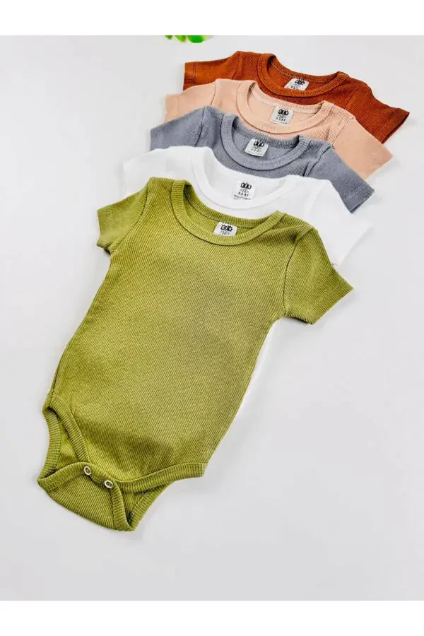 5-Piece Flexible Lace-up Short Sleeve Bodysuit - 3