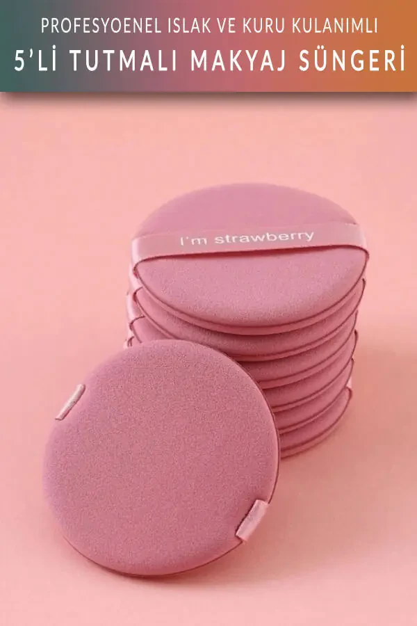 5-Piece Grip Makeup Powder Sponge - 5