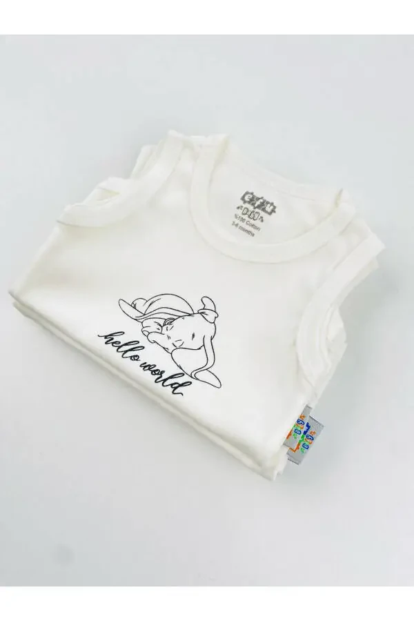 5-Piece Hello World Unisex Baby Bodysuit Set - 3