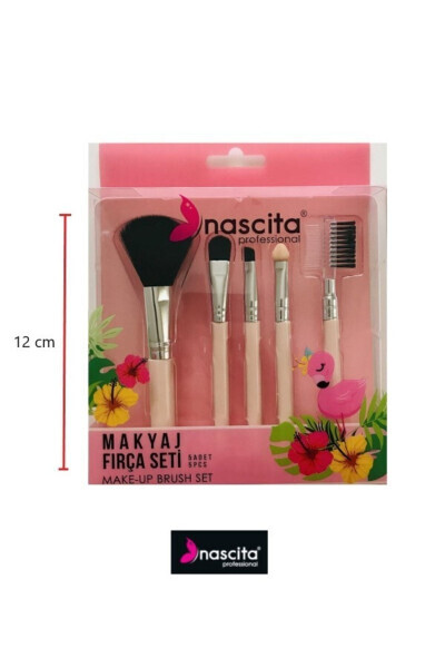 5 Piece Makeup Brush Set Blush Powder Concealer Applicator Lip Brushes Eyebrow Comb Nasbrushset3 - NASCITA (1)