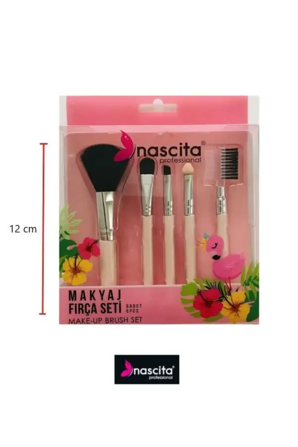 5 Piece Makeup Brush Set Blush Powder Concealer Applicator Lip Brushes Eyebrow Comb Nasbrushset3 - 2