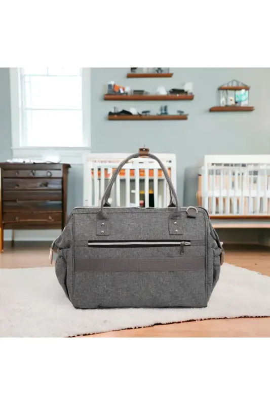 5-Piece Newborn Set (10 PCS HOSPITAL OUTFIT, PEANUT SWADDLE, CHANGING MAT, BABY CARE SHOULDER AND BACKPACK) - Gray - 7