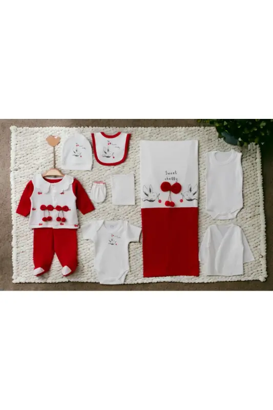 5-Piece Newborn Set (10-PIECE HOSPITAL OUTFIT, PEANUT SWADDLE, CHANGING MAT, BABY CARE SHOULDER AND BACKPACK)-Gray - 2