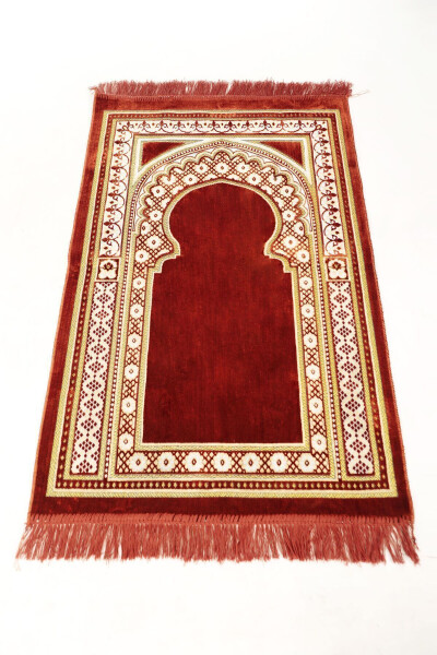 5 Piece Thick Velvet Prayer Rug Set - 2