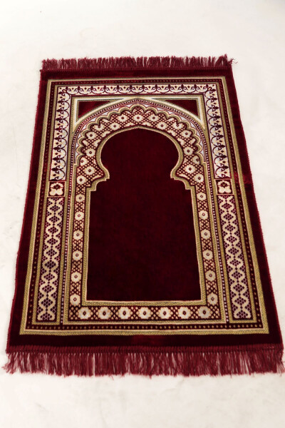 5 Piece Thick Velvet Prayer Rug Set - 6