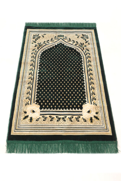 5 Piece Velvet Prayer Rug Set - 2