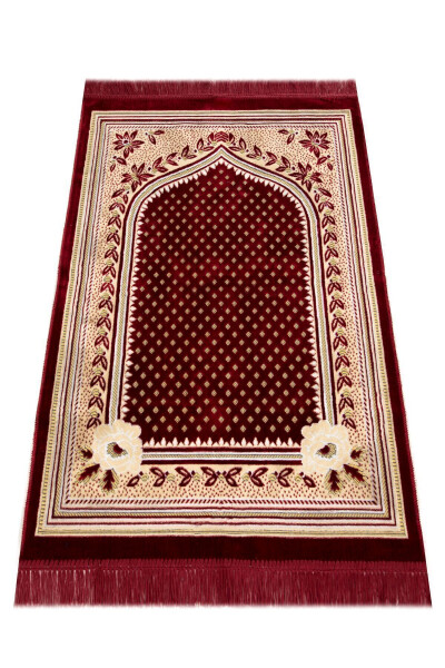 5 Piece Velvet Prayer Rug Set - 3