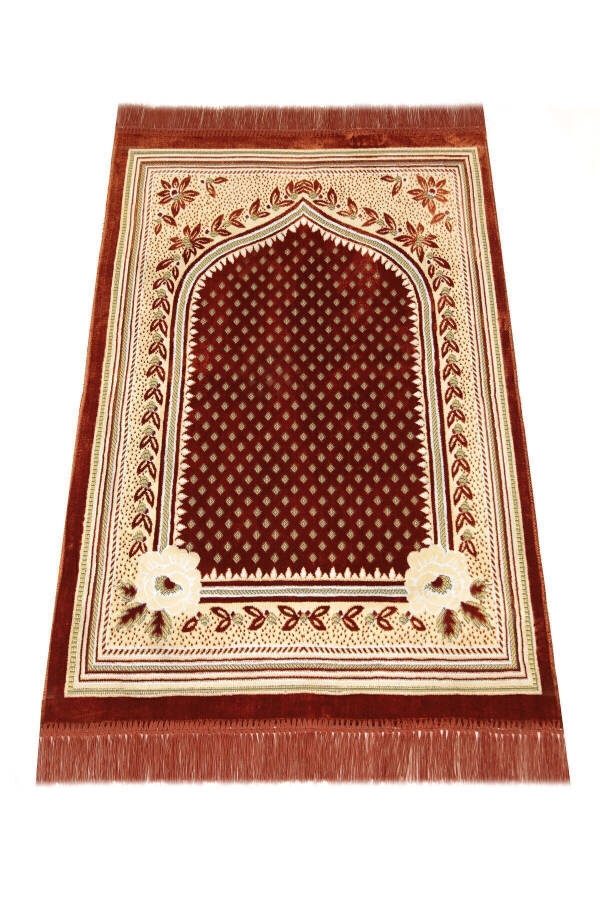 5 Piece Velvet Prayer Rug Set - 5