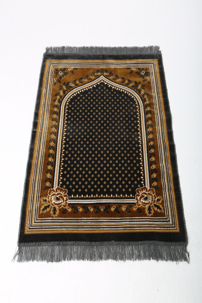 5 Piece Velvet Prayer Rug Set - 6