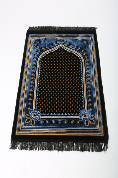 5 Piece Velvet Prayer Rug Set - 8