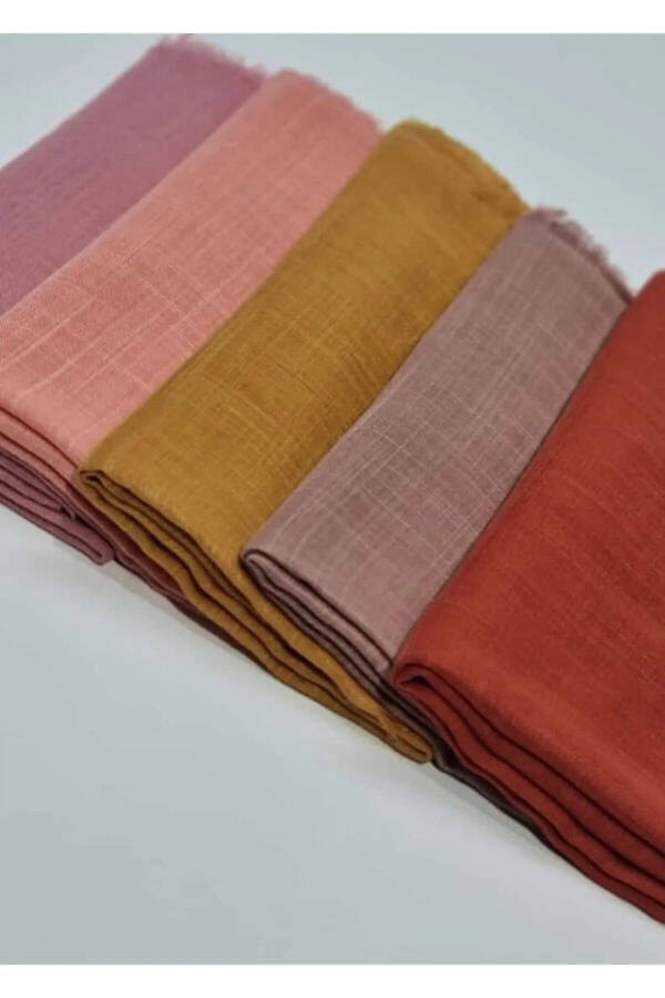 5 PIECES FLAME COTTON DOWRY HAJ UMRAH GIFT SCARVES - 1