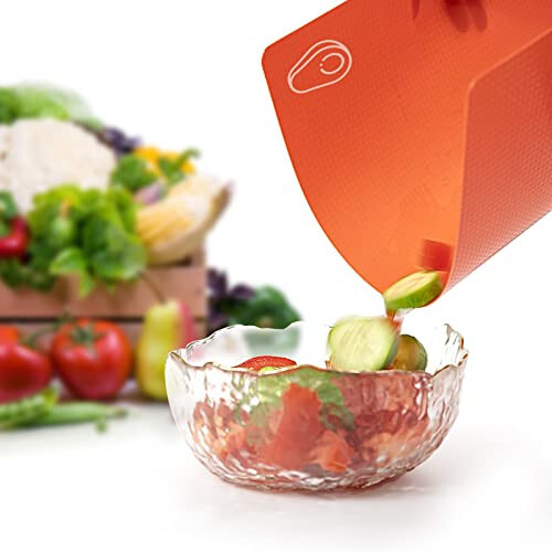 5 Pieces Flexible Cutting Boards, BPA Free Plastic Cutting Boards for Kitchen, Non Slip Cutting Mat for Meat and Vegetables - 5