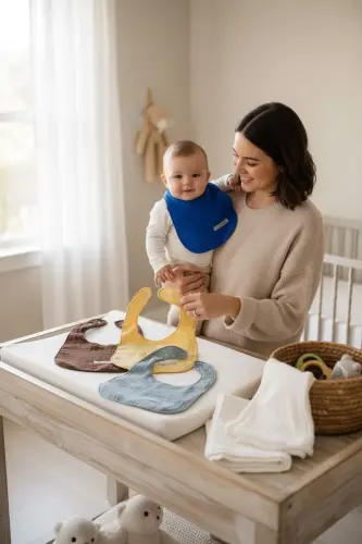 5-ply Waterproof Double Layer Muslin Bib & Drool - 1