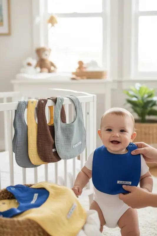 5-ply Waterproof Double Layer Muslin Bib & Drool - 2