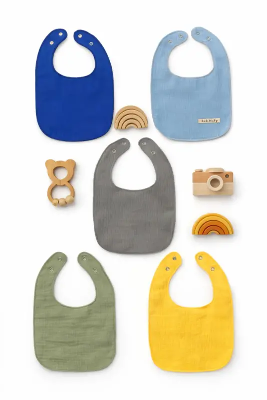 5-ply Waterproof Double Layer Muslin Bib & Drool - 3