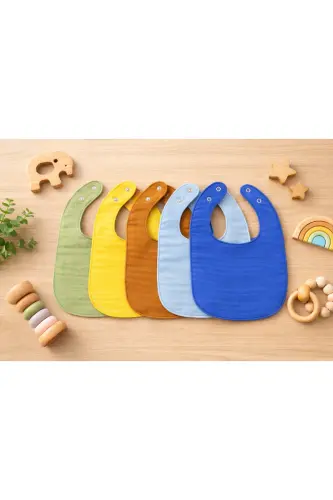 5-ply Waterproof Double Layer Muslin Bib & Drool - 4