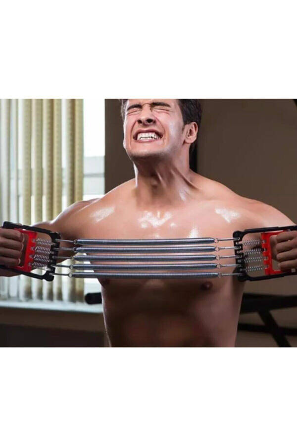 5 Resistance Spring Adjustable Chest Expander Exercise Equipment - 2