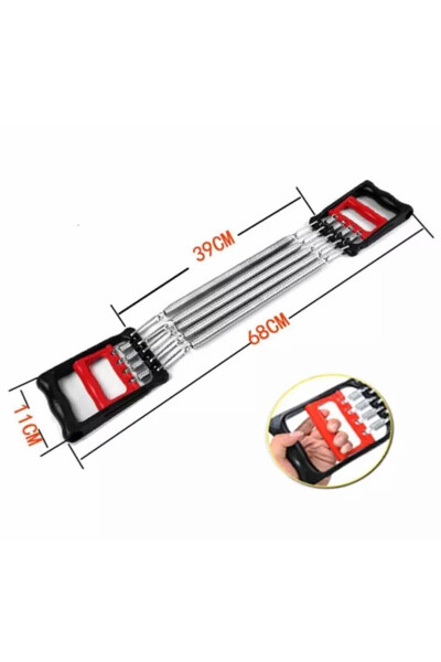 5 Resistance Spring Adjustable Chest Expander Exercise Equipment - 3