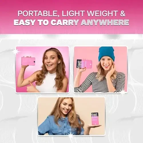 5 шт. набор пинцетов для наращивания ресниц с японским стальным волокном и кожаным чехлом, профессиональные пинцеты для наращивания ресниц с титановым покрытием, углы 90 и 45 градусов, прецизионные пинцеты (РОЗОВЫЙ) - 6