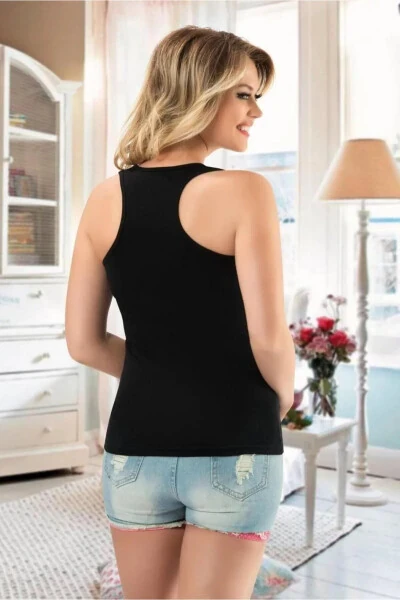 5 штук Женские Топы с Широкими Бретелями Атлетического Кроя 92% Хлопок 8% Ликра - Modazone (1)