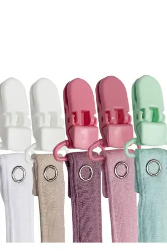 5 та дона ювиладиган рангли эмик ускуниси, эмик занжири, 100% пахта (5 ускуна, 5 қисқич) - 4