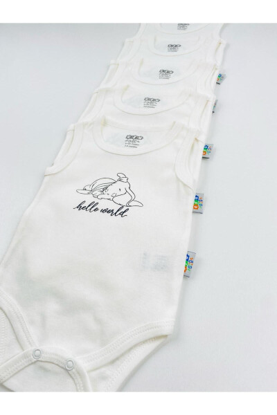 5 ta Hello World Unisex Chaqaloq Atlet Body - 6