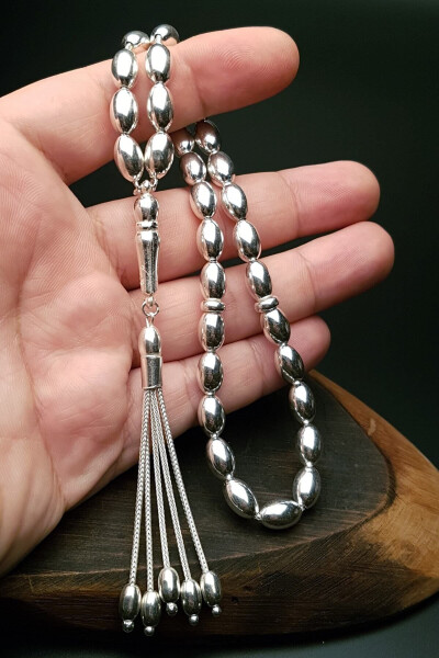 5 Tassel 35.5 gr 8x12mm 925 Sterling Silver Misbaha - 1