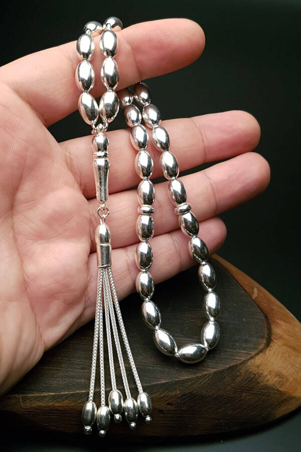 5 Tassel 35.5 gr 8x12mm 925 Sterling Silver Misbaha - 1