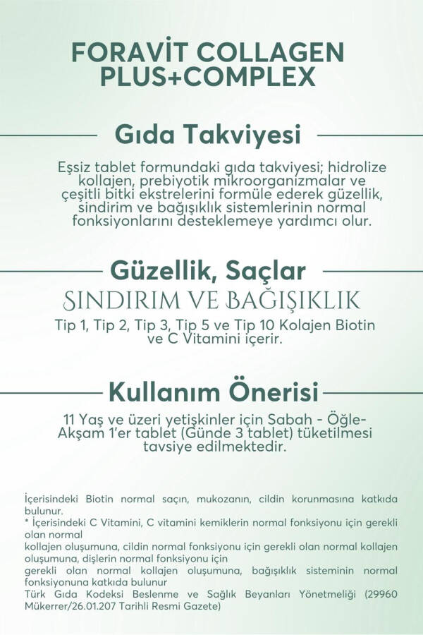 5 Tip Kolajen Tip 1, Tip 2, Tip 3, Tip 5 ,tip 10, ( Selenyum , C Vitamini Ve Çinko ) 90 Tablet - 7