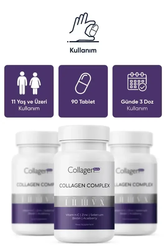 5 Tip Kollagen Kompleks Tip 1,2,3,5 Va Tip 10 Biotin - 4