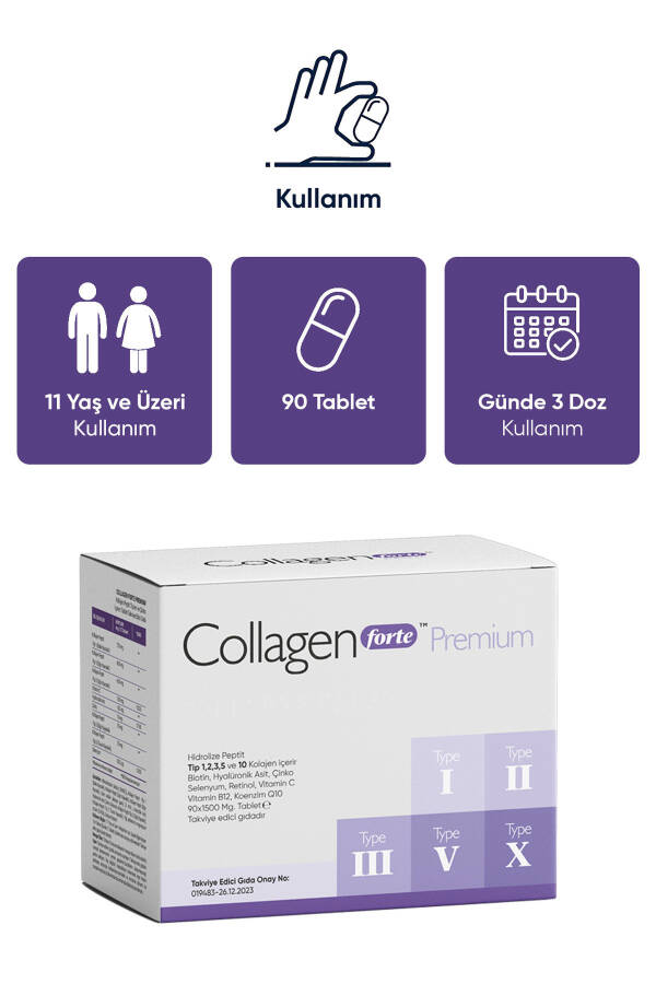 5 Tip Premium Kolajen 90 Tablet X 1500mg Biyotin & Multivitamin - 9