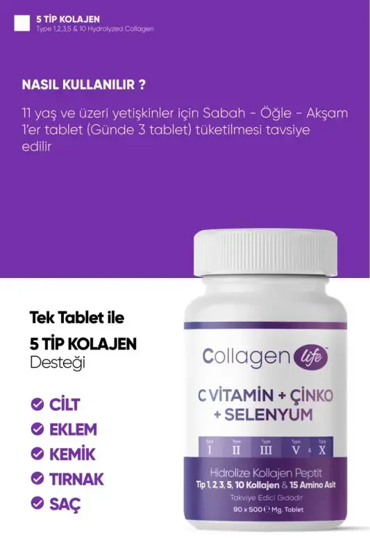5 Turdagi Kollagen (1-tur, 2-tur, 3-tur, 5-tur, 10-tur) 2 ta - 5