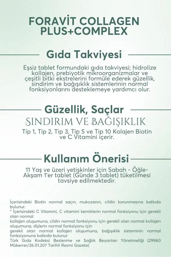 5 turdagi kollagen (1-tur, 2-tur, 3-tur, 5-tur, 10-tur), (selen, S vitamini va rux) 90 tablet - 7