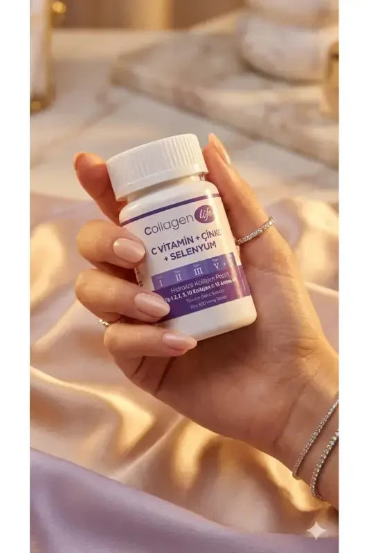 5 turdagi kollagen 1-tur, 2-tur, 3-tur, 5-tur, 10-tur, (Selen, S vitamini va Sink) 90 tablet - COLLAGEN LIFE