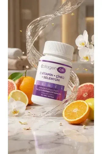 5 turdagi kollagen 1-tur, 2-tur, 3-tur, 5-tur, 10-tur, (Selen, S vitamini va Sink) 90 tablet - 12