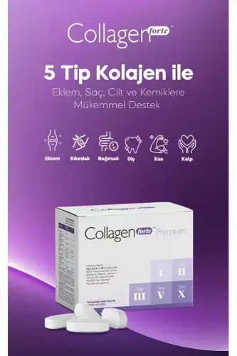 5 Type Premium Collagen 90 Tablets X 1500mg Biotin & Multivitamin - 4