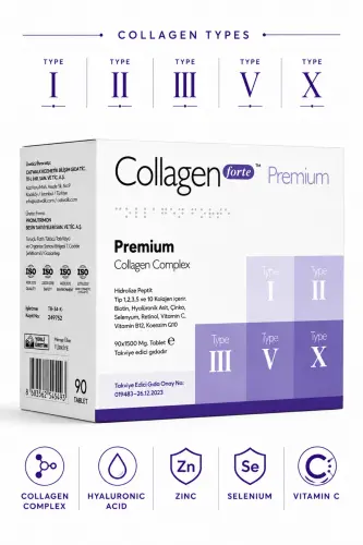 5 Type Premium Collagen 90 Tablets X 1500mg Biotin & Multivitamin - 1