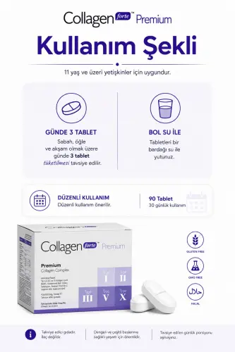 5 Type Premium Collagen 90 Tablets X 1500mg Biotin & Multivitamin - 4