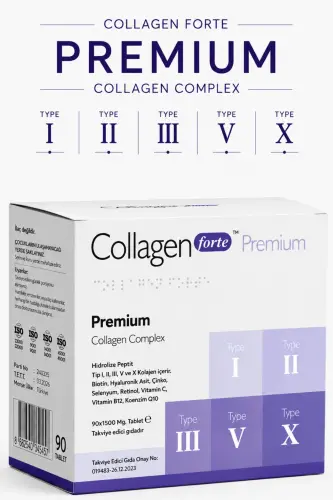 5 Type Premium Collagen 90 Tablets X 1500mg Biotin & Multivitamin - 8