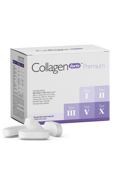 5 Type Premium Collagen 90 Tablets X 1500mg Biotin & Multivitamin - 6