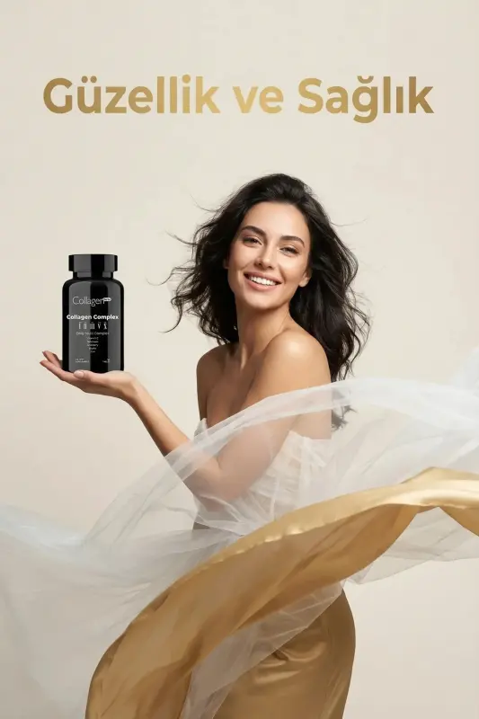 5 Types Collagen Complex, Type 1,2,3, Type 5 and Type 10, Biotin, Vitamin C, Zinc & Selenium 90 Tablets - 3