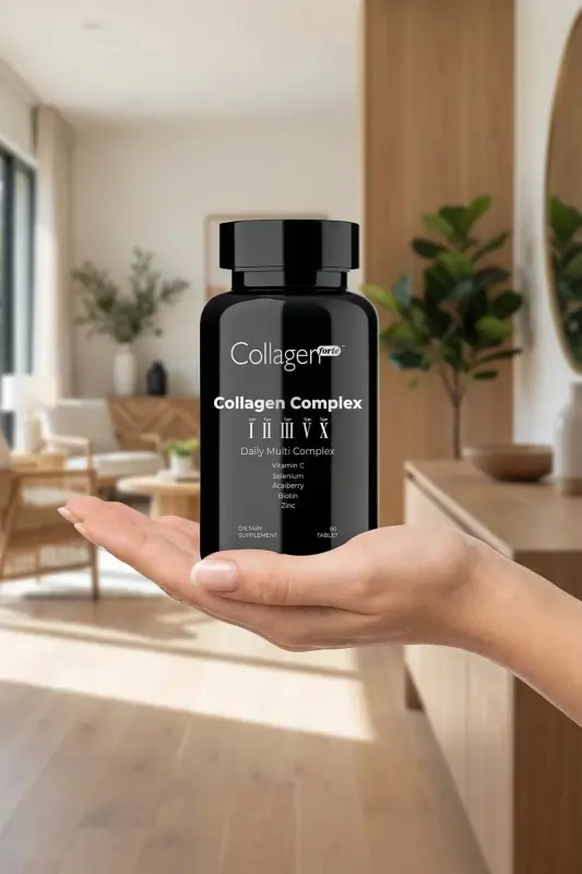 5 Types Collagen Complex, Type 1,2,3, Type 5 and Type 10, Biotin, Vitamin C, Zinc & Selenium 90 Tablets - 5