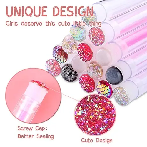 Dming 50pcs Eyelash brush Lash Wand Makeup tool Eyelash Extension supplies Cleaning brush Diamond Mascara (50, mix) - 3