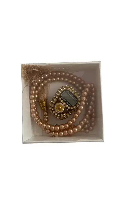 50 ADET, Tesbih Zikirmatik Hediye Seti, Umre Hatırası, Hac Hatırası, Mevlüt Hatırası-Gold - MIRACLE GIFTS