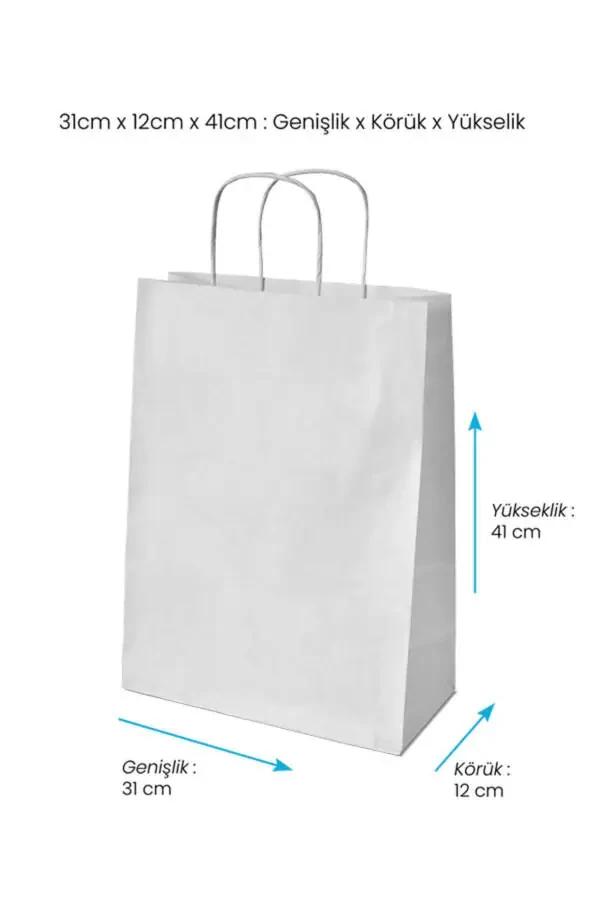 50 бумажных подарочных пакетов с персонализированными именами для хаджа / умры 31x12x41 см - 3
