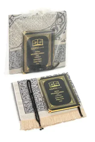 50 Dona - Ism yozilgan charm Yosin kitobi - Joynamoz - Billur tasbeh to'plami - Islomiy sovg'alar - Qora - 1